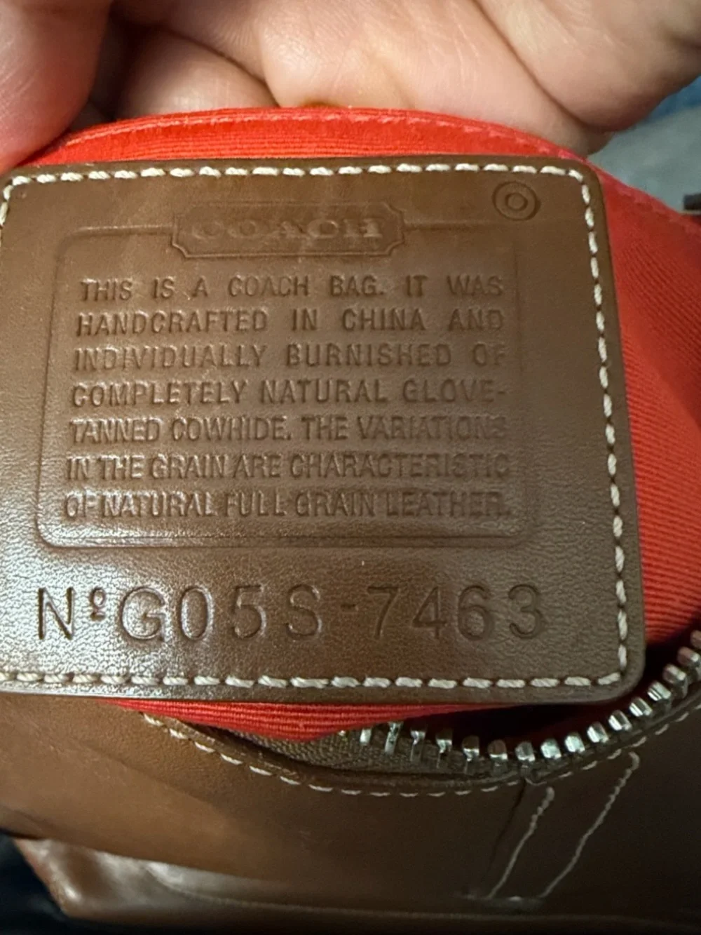 VTG Y2K COACH 7463 Hampton Soho Hobo Brown Leather Shoulder Bag Purse w/ Tag - Picture 7 of 7